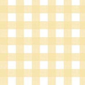 3/4" Gingham Hawthorne Yellow on white