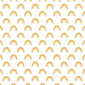 Ditsy Orange Ombre Rainbow on a White (unprinted) Background