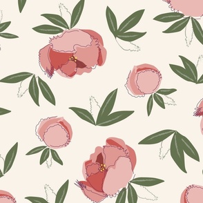 Delicate Peonies country style  - xl