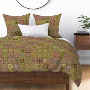 Quilt - Floral - Beige