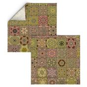 Quilt - Floral - Beige