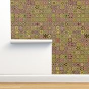 Quilt - Floral - Beige