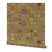 Quilt - Floral - Beige