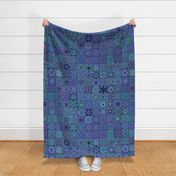 Quilt - Floral - Blue