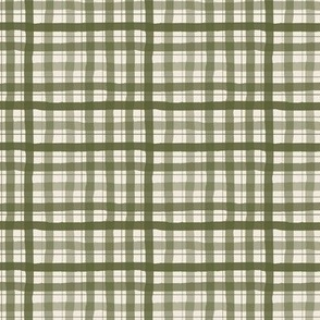 Gingham in Vintage Evergreen-3x3