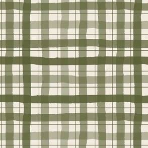 Gingham in Vintage Evergreen-6x6