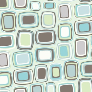 Retro Rectangles Sage background larger scale