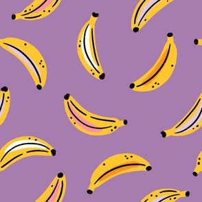 Bananas on purple