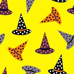 1257 medium - Witchy Hats - yellow