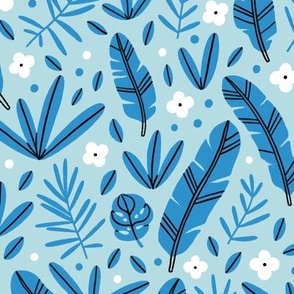 Blue jungle leaves