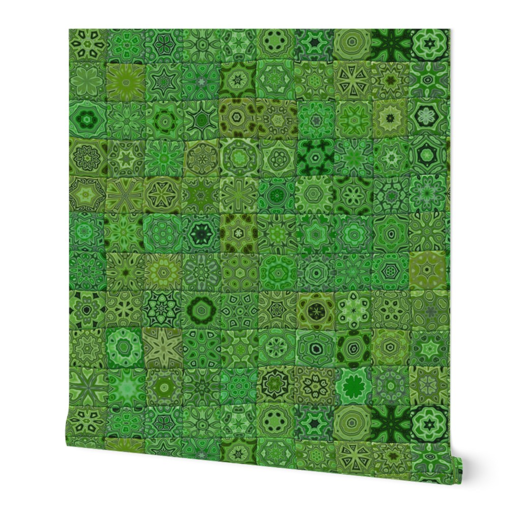 Quilt - Floral - Green