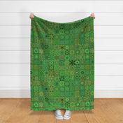 Quilt - Floral - Green