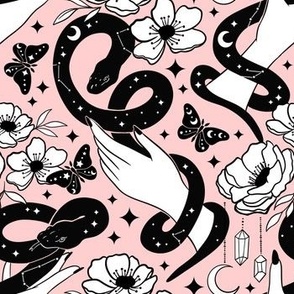 Celestial snakes - blush pink