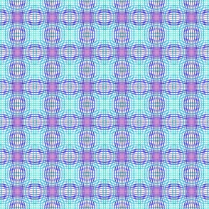 Warped Watercolor Plaid Cyan small