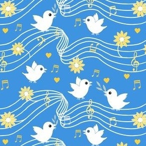 Peaceful musical Ukrainian birdies
