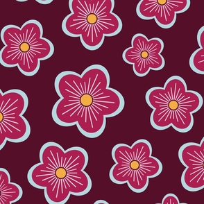 Magenta Blossoms jumbo