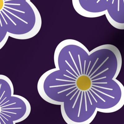 Blossoms on Raisin Purple jumbo