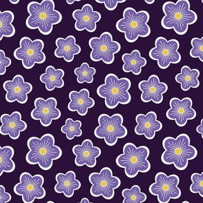 Blossoms on raisin purple