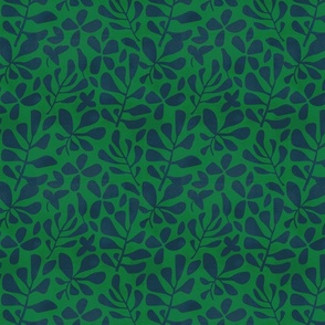 Foliage Jungle | Green | Blue | Medium scale ©designsbyroochita
