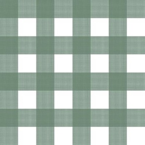 1” Buffalo Plaid Webster Green on White