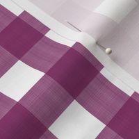 1” Buffalo Plaid Plum on White