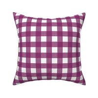 1” Buffalo Plaid Plum on White