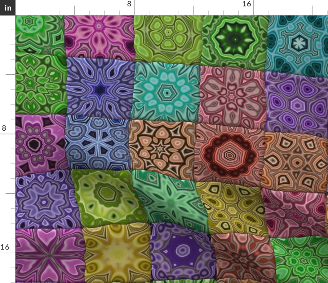 Quilt - Floral - Rainbow