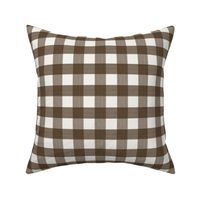 1” Buffalo Plaid Tobacco on Cream