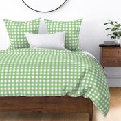 1” Buffalo Plaid Spring Green on White 