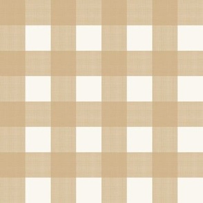 1” Buffalo Plaid Willmington Tan on Cream