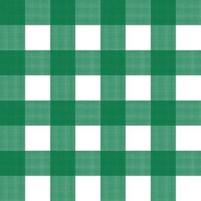 1” Buffalo Plaid Evergreen on White 