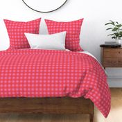 1” Buffalo Plaid Valentine Red on Pink 