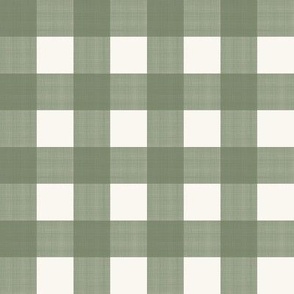 1” Buffalo Plaid Kennebunkport Green on Cream