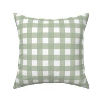 1” Buffalo Plaid Quiet Green on White 