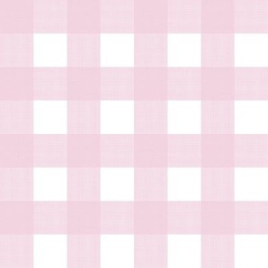 1” Buffalo Plaid Custom  Pink on White