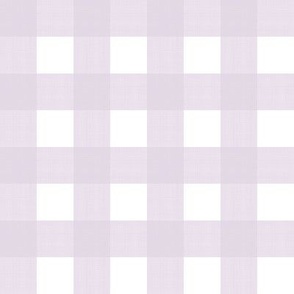 1” Buffalo Plaid Light Lilac on White