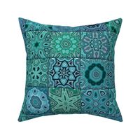 Quilt - Floral - Turquoise