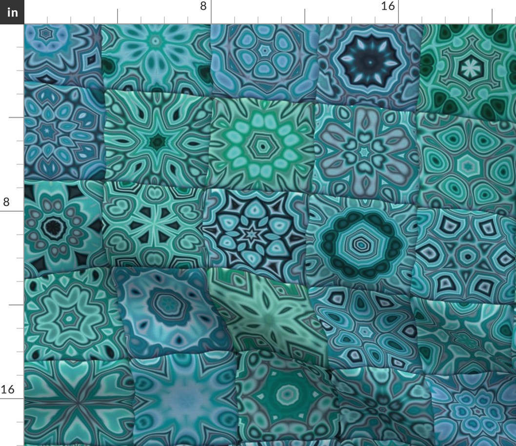 Quilt - Floral - Turquoise