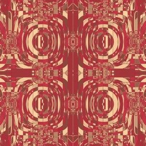 Geranium Reds Concentric Circles Abstract © Gingezel™ 2012