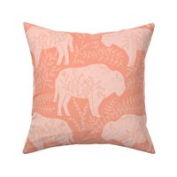 Where the Buffalo roam 2.0  - peachy pink