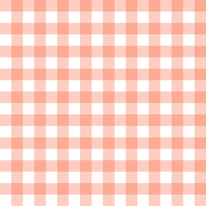 Traditional 1” check - monochrome - pink salt
