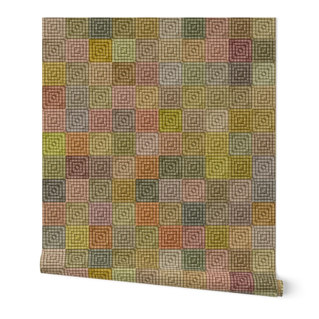 Quilt - Square - Beige