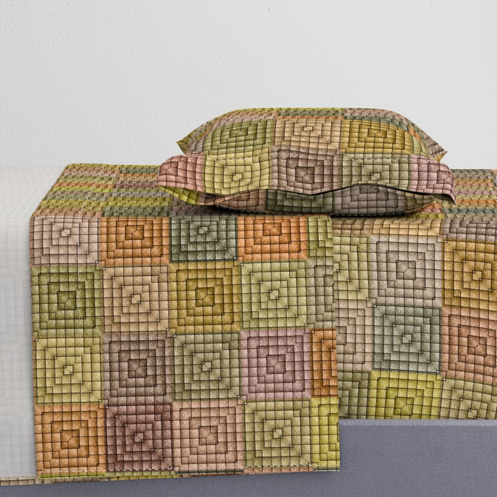 Quilt - Square - Beige