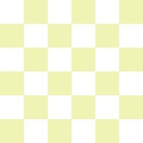 simple checkers, pastel neon yellow, 1" checks