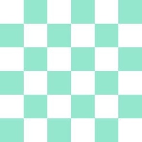 1 inch Checkers - teal