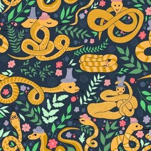 Fancy romantic hysterical snake pattern