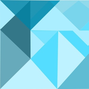 Blue geometric triangle 