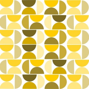 semi yellow circles art