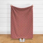 scattered flowers on ruby red | small