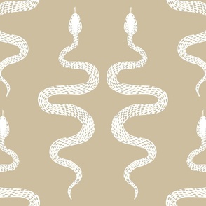 Hand-drawn Snakes in Desert Brown